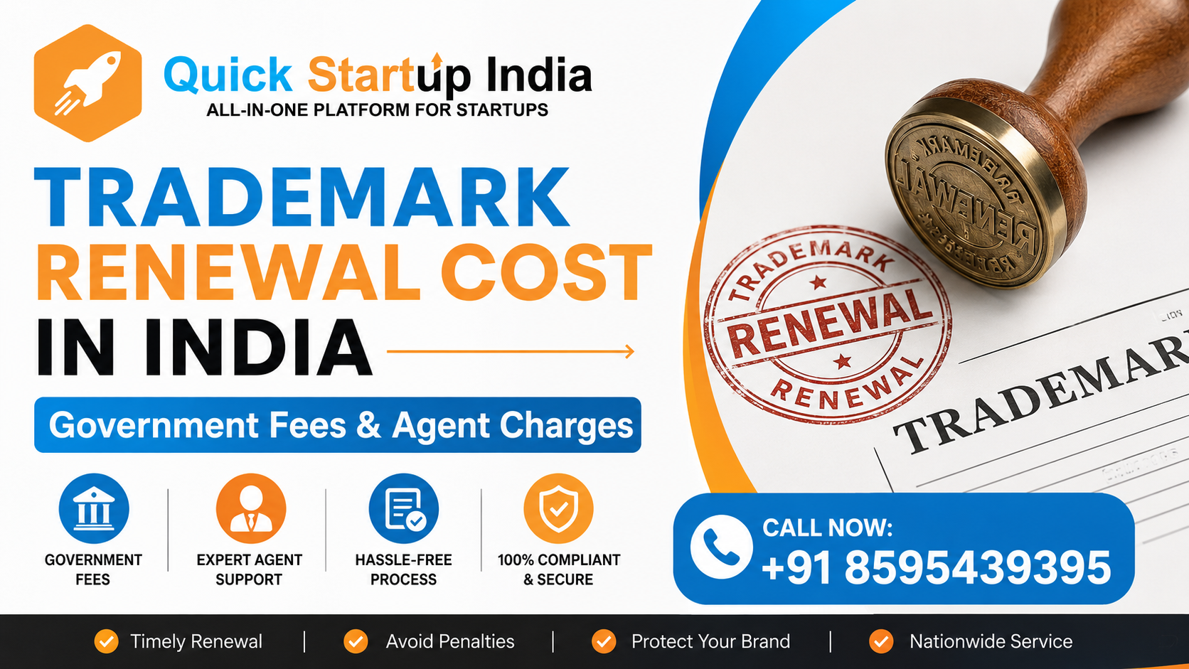 Trademark Renewal Cost in India Government Fees & Agent Charges